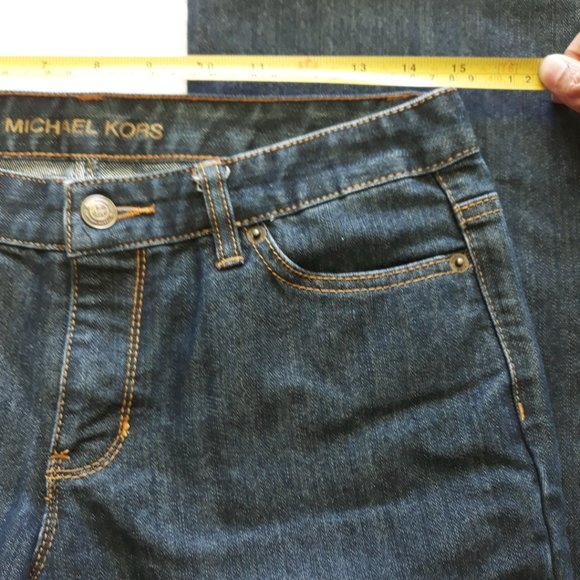 Michael Kors Boot Cut Dark Wash Low Rise Jeans Sz4 - Picture 6 of 11